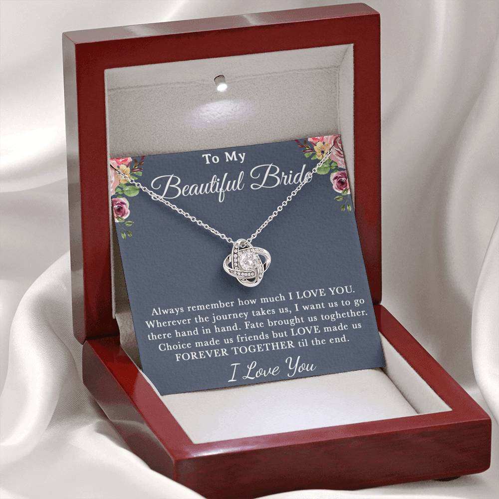 To My Bride Gift From Groom Necklace, Wedding Day Gift For Bride From Groom, Groom To Future Wife Gift