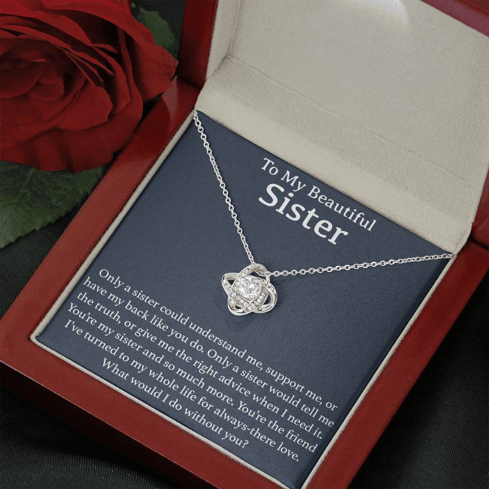 To My Beautiful Sister Necklace, Birthday Gift for Sister, Mothers Day Gift