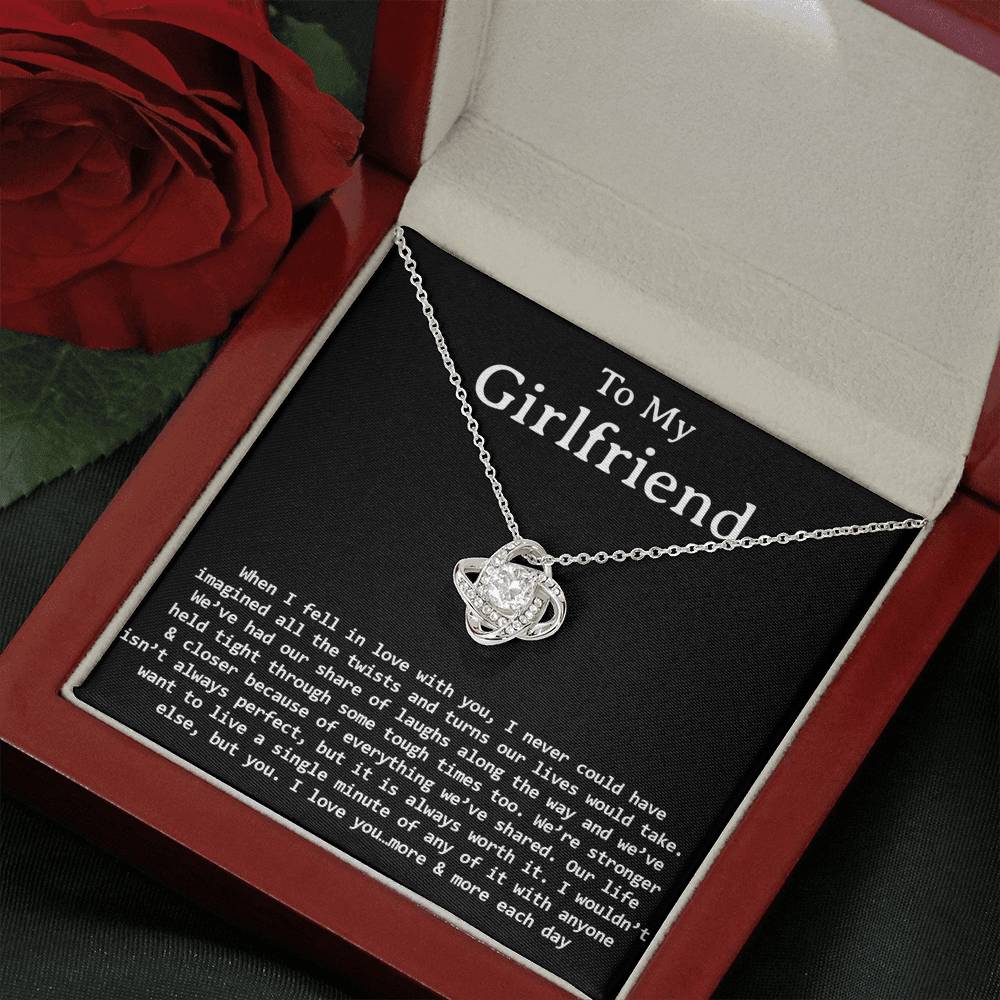 To My Girlfriend Necklace, Necklace for Girlfriend,Valentine Day Gifts for Girlfriend