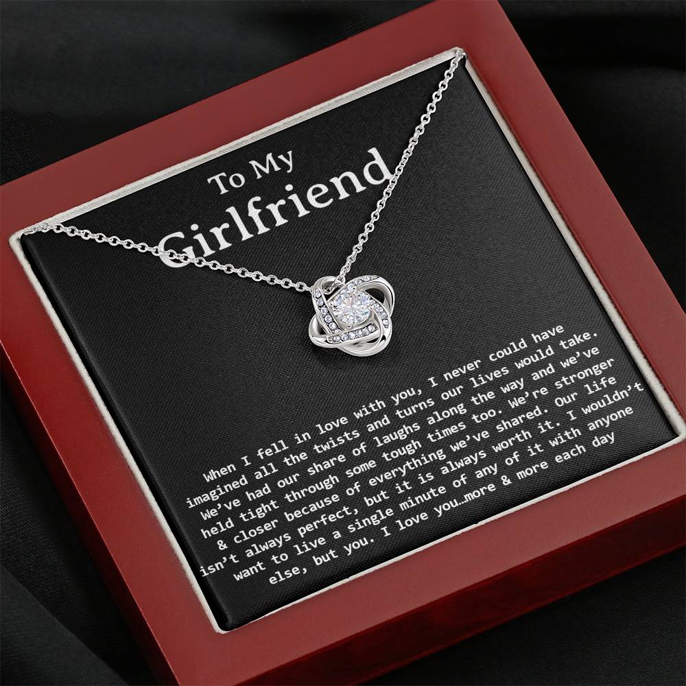 To My Girlfriend Necklace, Necklace for Girlfriend,Valentine Day Gifts for Girlfriend