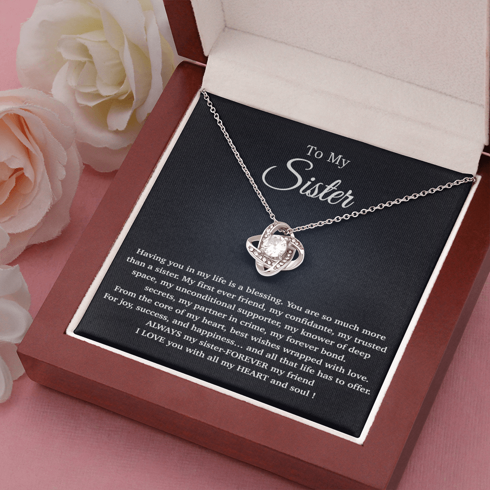 To My Sister Necklace, Birthday Gift For Little Sister, Birthday Gift