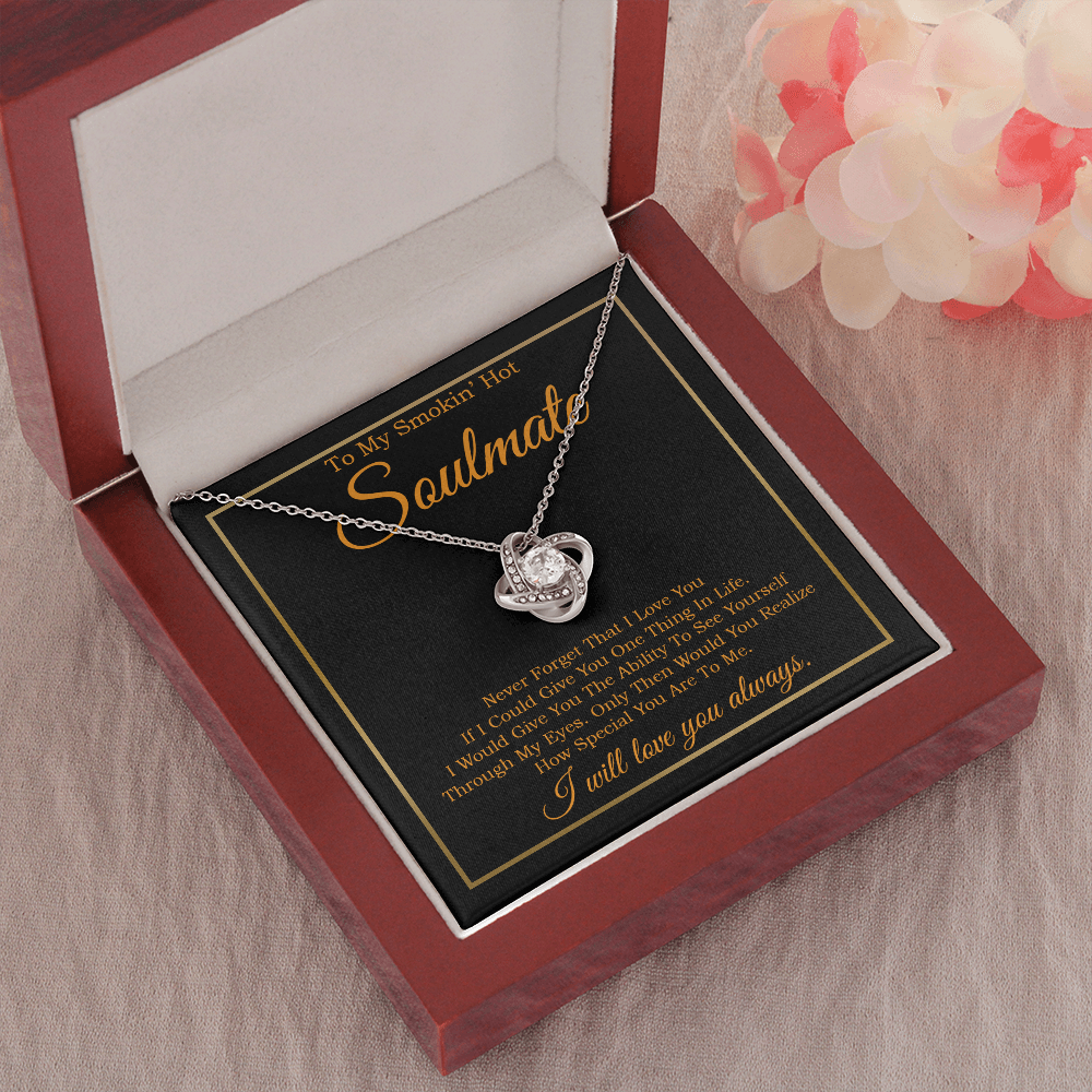 To My Smokin' Hot Soulmate Necklace, Birthday Necklace For Wife, Valentines Day