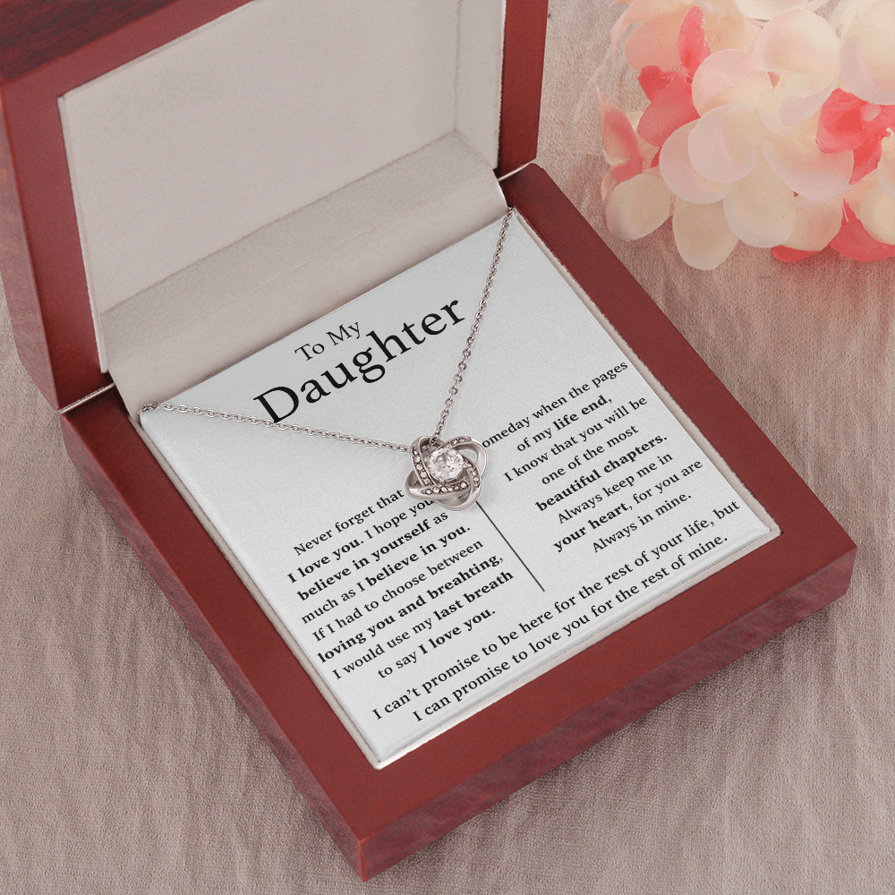 To My Daughter Necklace, Gift For Daughter From Mom, Daughter Mother Necklace