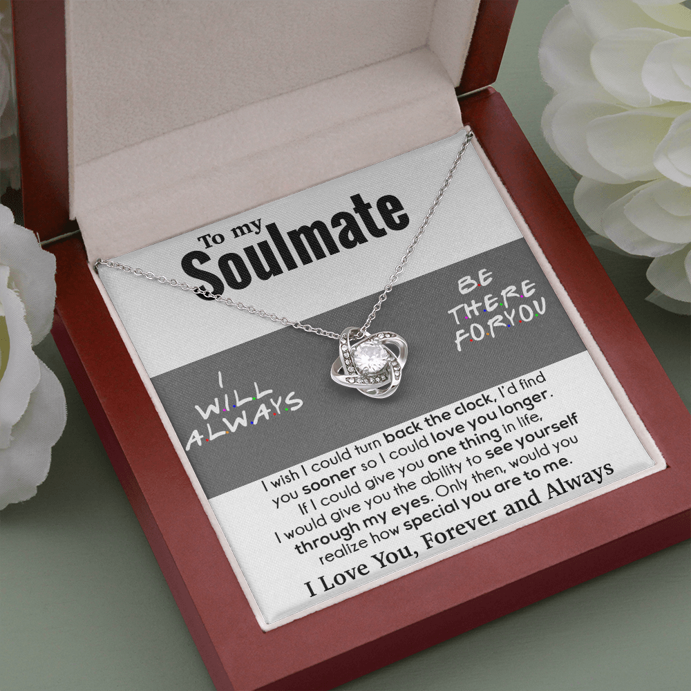To My Soulmate Necklace Engagement Anniversary Gift for Her Birthday