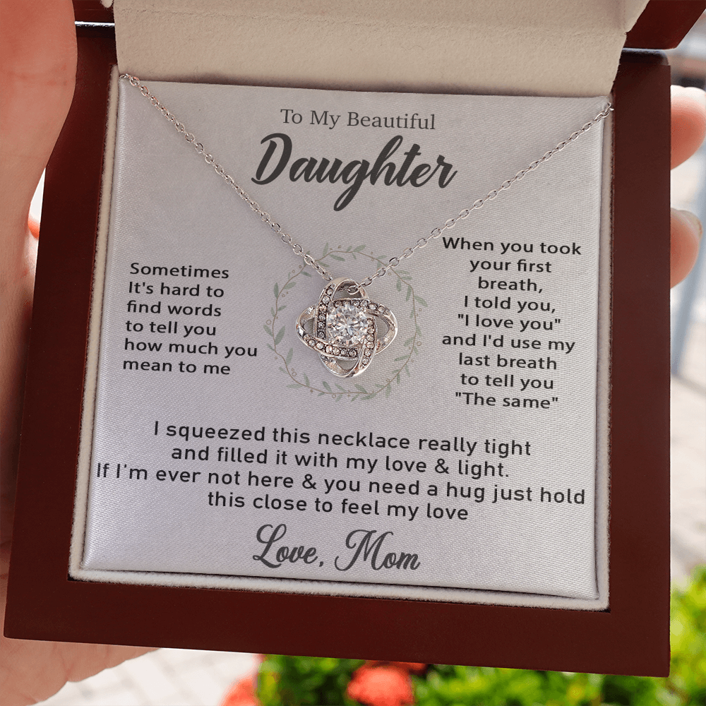 To My Daughter Necklace, Gift For Daughter From Mom, Daughter Mother Necklace
